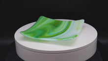 Load and play video in Gallery viewer, Plate - Spring swirl patterned square platter