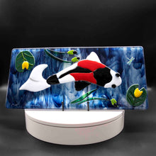 Load image into Gallery viewer, Animal - Koi fish on blue background with lily pads