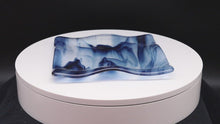 Load and play video in Gallery viewer, Plate - Beautiful clear blue glass wave plate