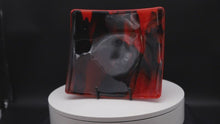 Load and play video in Gallery viewer, Plate - Red and black square plate
