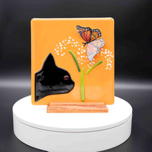 Load image into Gallery viewer, Animals - Black cat and butterfly
