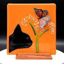 Load image into Gallery viewer, Animals - Black cat and butterfly