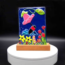 Load image into Gallery viewer, Decorative - Hummingbird and bee on blue background