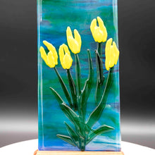 Load image into Gallery viewer, Decorative - Yellow tulip on blue background
