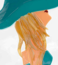 Load image into Gallery viewer, Decorative - Woman in turquoise hat