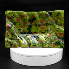Load image into Gallery viewer, Holiday Platter - Avocado green platter with confetti decoration