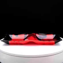 Load image into Gallery viewer, Plate - Red and black double bowl