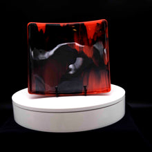 Load image into Gallery viewer, Plate - Red and black square plate