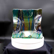 Load image into Gallery viewer, Plate - Dark iridescent square platter