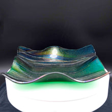 Load image into Gallery viewer, Plate - Dark iridescent square platter