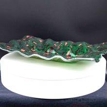 Load image into Gallery viewer, Holiday Platter -  Christmas green platter with red confetti