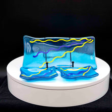 Load image into Gallery viewer, Sushi tray and sauce bowls - Aquamarine