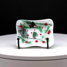 Load image into Gallery viewer, Holiday - Holly Berry white dish with holiday embellishment