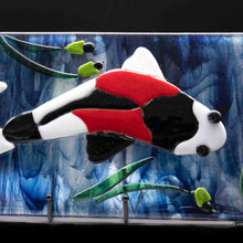 Load image into Gallery viewer, Animal - Koi fish on blue background with lily pads