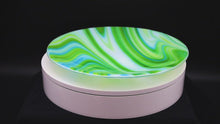 Load and play video in Gallery viewer, Plate - Spring swirl patterned round plate