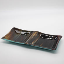 Load image into Gallery viewer, Plate - Petrified wood patterned double-square dish