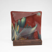 Load image into Gallery viewer, Plate - Asian mountain patterned square platter with raised edges