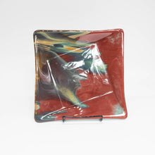 Load image into Gallery viewer, Plate - Asian mountain patterned square platter with raised edges