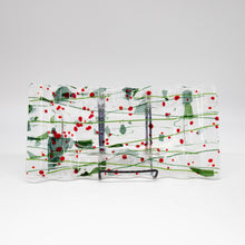 Load image into Gallery viewer, Holiday - Holly Berry clear rectangular platter