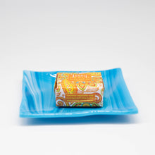 Load image into Gallery viewer, Plate - Sky blue swirl square plate