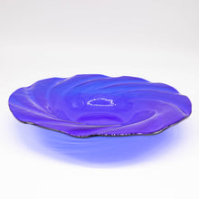 Load image into Gallery viewer, Bowl - Navy blue glass with spiral edge