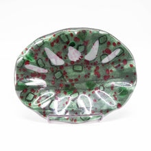 Load image into Gallery viewer, Holiday Platter - Christmas green with red confetti oval platter