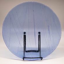 Load image into Gallery viewer, Plate - Clear blue iridescent wave patterned large round platter