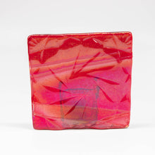 Load image into Gallery viewer, Votive holder - Modern art patterned votive in red iridescent