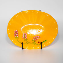 Load image into Gallery viewer, Bowl - Bright yellow oval dish with scalloped edge