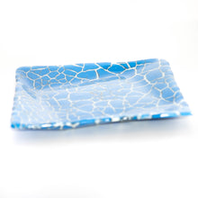 Load image into Gallery viewer, Plate - Blue and white square plate