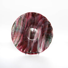 Load image into Gallery viewer, Bowl - Raspberry cream pattern bowl with swirl edge