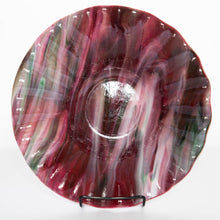 Load image into Gallery viewer, Bowl - Raspberry cream pattern bowl with swirl edge