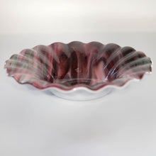Load image into Gallery viewer, Bowl - Raspberry cream pattern bowl with swirl edge