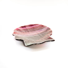 Load image into Gallery viewer, Plate - Raspberry swirl scallop shape spoon holder