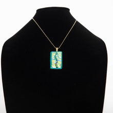Load image into Gallery viewer, Jewelry - Dichroic sea green pendant