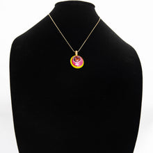 Load image into Gallery viewer, Jewelry - Rose and yellow round pendant