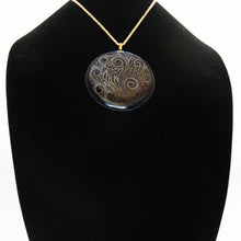 Load image into Gallery viewer, Jewelry - Extra large black round pendant