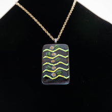 Load image into Gallery viewer, Jewelry - Extra large rectangular pendant in rich gold and green hues