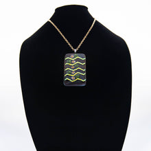 Load image into Gallery viewer, Jewelry - Extra large rectangular pendant in rich gold and green hues