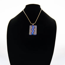 Load image into Gallery viewer, Jewelry - Dichroic striped pendant with stars