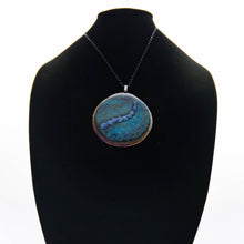 Load image into Gallery viewer, Jewelry - Extra large round pendant with turquoise