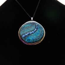 Load image into Gallery viewer, Jewelry - Extra large round pendant with turquoise