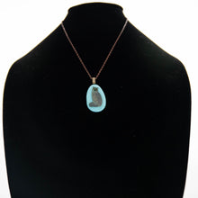 Load image into Gallery viewer, Jewelry - Turquoise tear drop pendant with owl