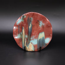 Load image into Gallery viewer, Plate - Asian mountain patterned medium round plate with rippled edges