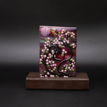 Load image into Gallery viewer, Decorative - Rose swirled glass with cherry blossoms