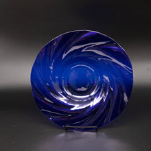 Load image into Gallery viewer, Bowl - Deep blue glass with spiral edge