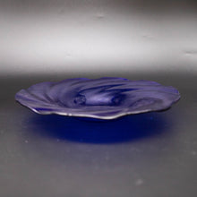 Load image into Gallery viewer, Bowl - Deep blue glass with spiral edge