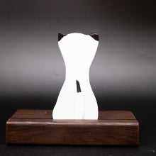 Load image into Gallery viewer, animal-white-cat-with-black-ears.jpg