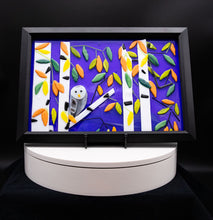 Load image into Gallery viewer, Animals - Framed owl perched in birch forest