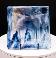 Load image into Gallery viewer, Plate - Beautiful clear blue glass wave plate